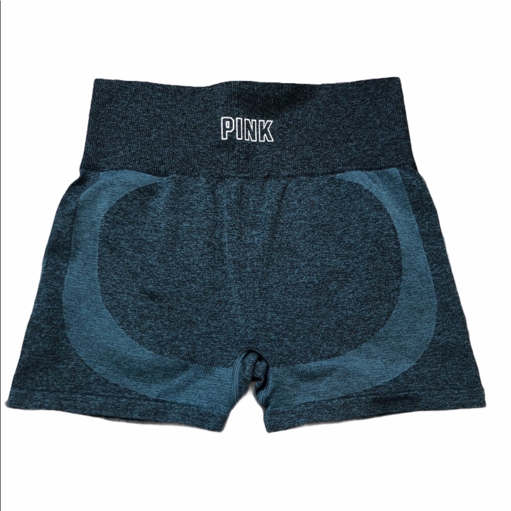 VS PINK Green Black Seamless Shortie Shorts Medium